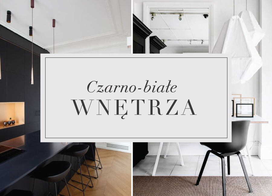 Klasyczne black and white czyli czarno-biały wystrój wnętrz.
