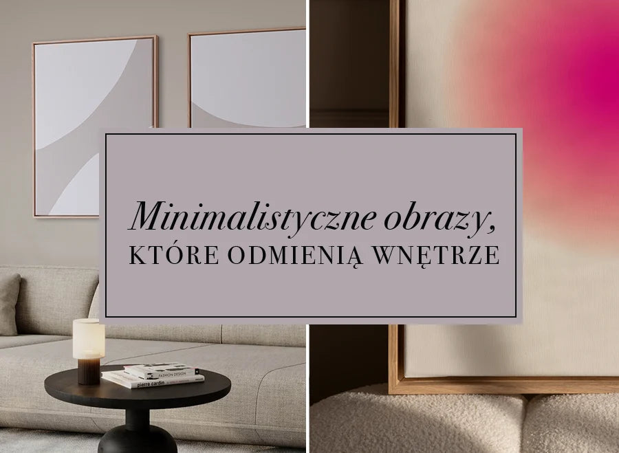 Minimalistyczne Obrazy na Płótnie w Dębowej Ramie