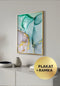 Plakat Zielone Akwarele Złoty + Złota Ramka 50x70cm
