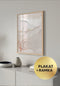 Plakat Koralowa Akwarela Lewy Wzór Rose Gold + Dębowa Ramka 50x70cm