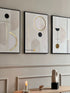 Kremowe Geometryczne Kształty Lewy Złoty Plakat 50x70cm