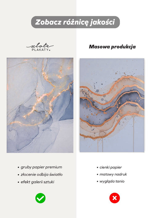 Akwarele Marmur Rose Gold Plakat 50x70cm