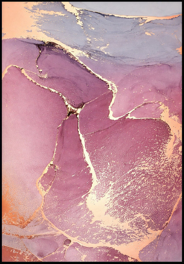Akwarela Różana Marmur Rose Gold Plakat 50x70cm