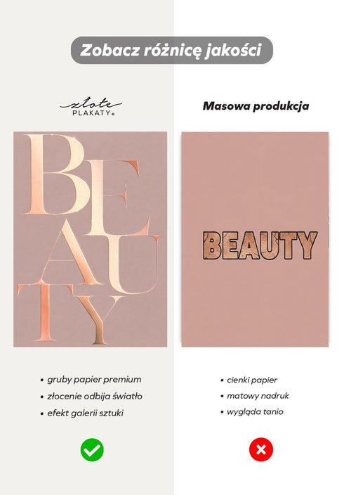 Beauty Rose Gold Plakat 50x70cm