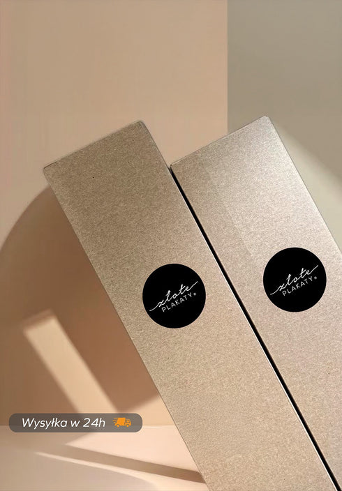 Beżowe Paski Rose Gold Plakat 50x70cm