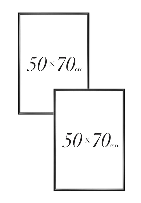 Zestaw 2 Czarnych Ramek 50x70cm