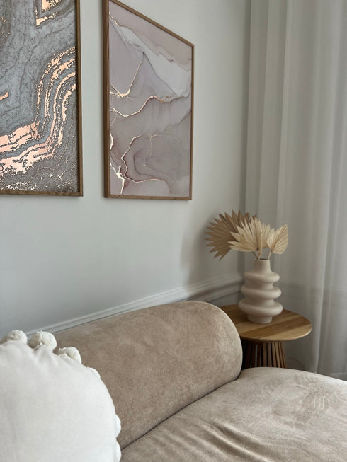 Brązowy Agat Lewy Wzór Rose Gold Plakat 50x70cm