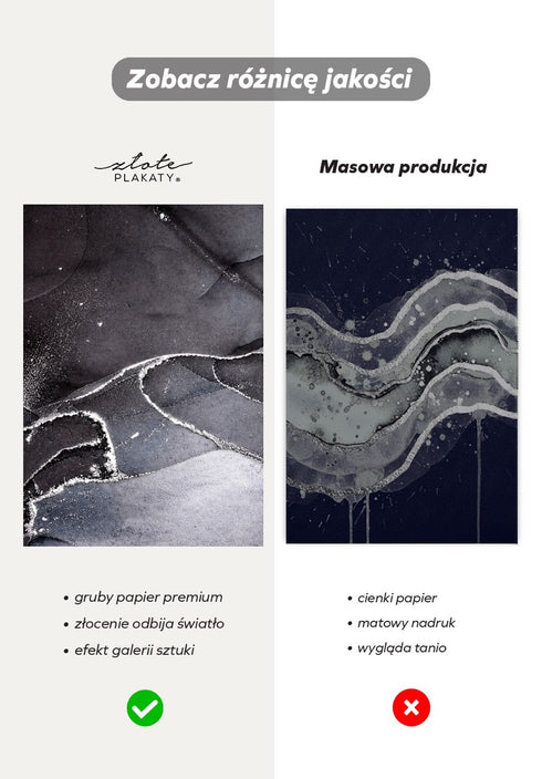 Ciemne Niebo Lewy Srebrny Plakat 50x70cm