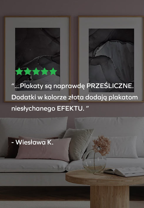 Ciemne Niebo Lewy Srebrny Plakat 50x70cm