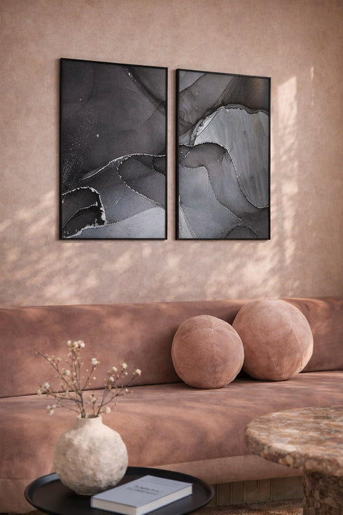 Ciemne Niebo Lewy Srebrny Plakat 50x70cm