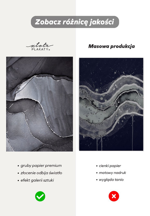 Ciemne Niebo Prawy Srebrny Plakat 50x70cm