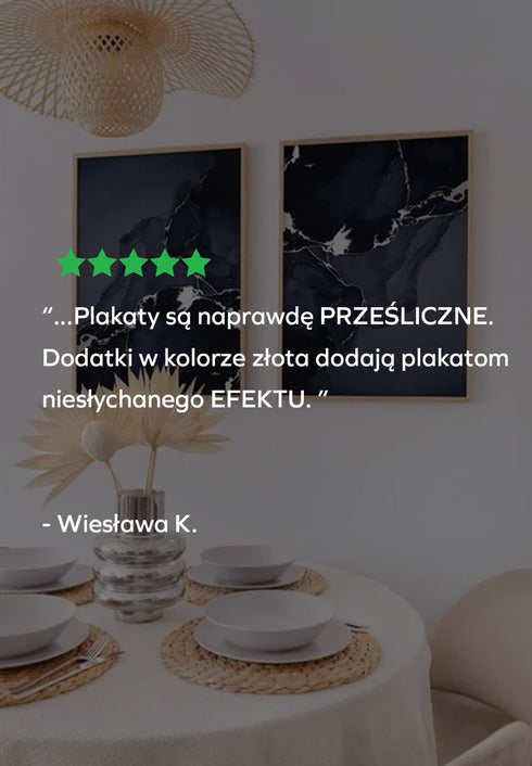 Ciemny Marmur Srebrny Plakat 50x70cm