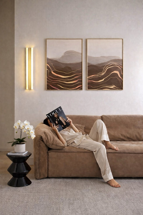 Czekoladowe Góry Lewy Rose Gold Plakat 50x70cm