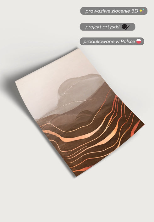 Czekoladowe Góry Prawy Rose Gold Plakat 50x70cm