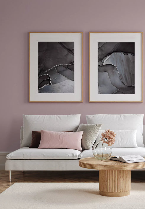 Ciemne Niebo Srebrny Zestaw 2 Plakatów 50x70cm