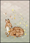 Leśny Jelonek Złoty Plakat 50x70cm