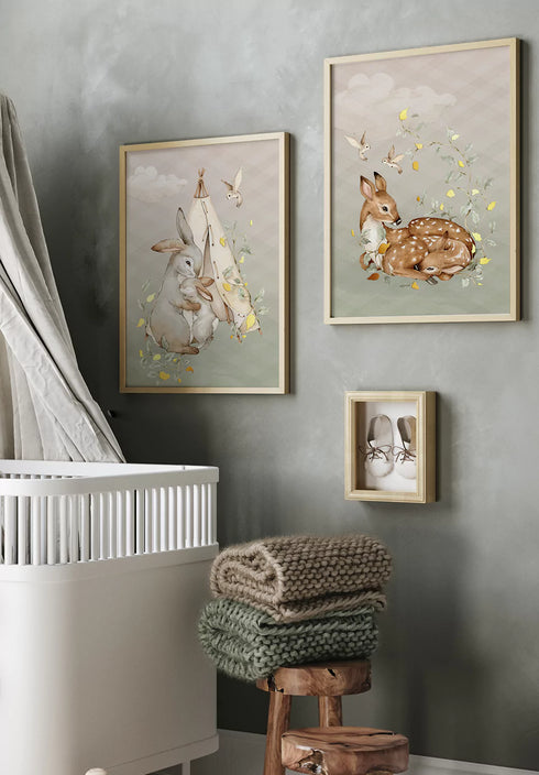 Leśne Zwierzęta Złoty Zestaw 2 Plakatów 50x70cm