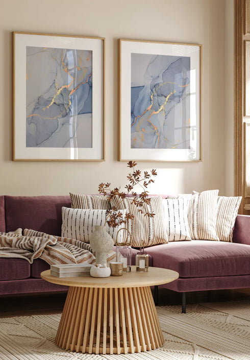 Akwarele Marmur Rose Gold Zestaw 2 Plakatów 50x70cm