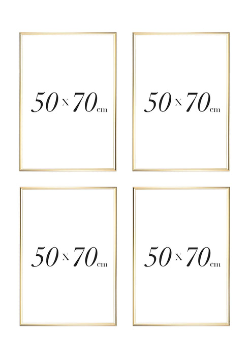 Zestaw 4 Złotych Ramek 50x70cm