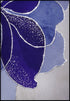 Granatowy Lotos Lewy Srebrny Plakat 50x70cm