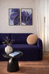 Granatowy Lotos Prawy Srebrny Plakat 50x70cm