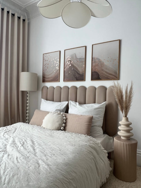 Karmelowe Ptaki Lewy Rose Gold Plakat 50x70cm