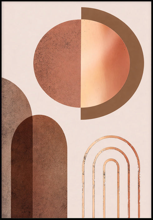 Karmelowy Nugat Lewy Rose Gold Plakat 50x70cm