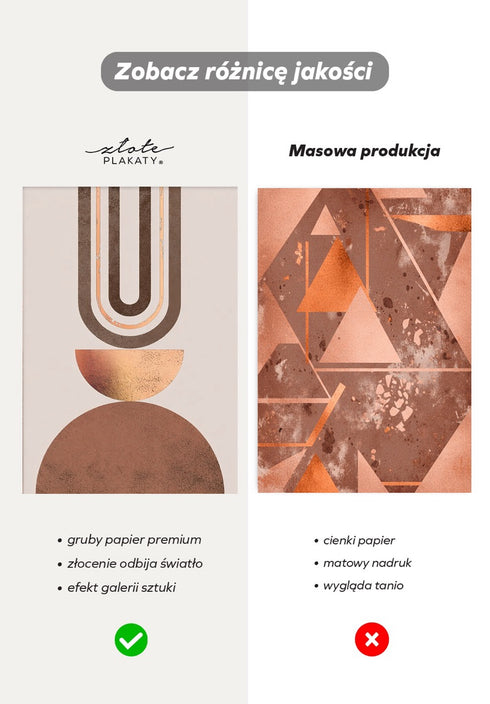 Karmelowy Nugat Prawy Rose Gold Plakat 50x70cm