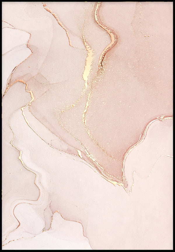 Koralowa Akwarela Prawy Wzór Rose Gold Plakat 50x70cm