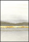 Kremowa Abstrakcyjna Linia Prawy Złoty Plakat 50x70cm