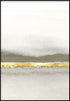 Kremowa Abstrakcyjna Linia Prawy Złoty Plakat 50x70cm