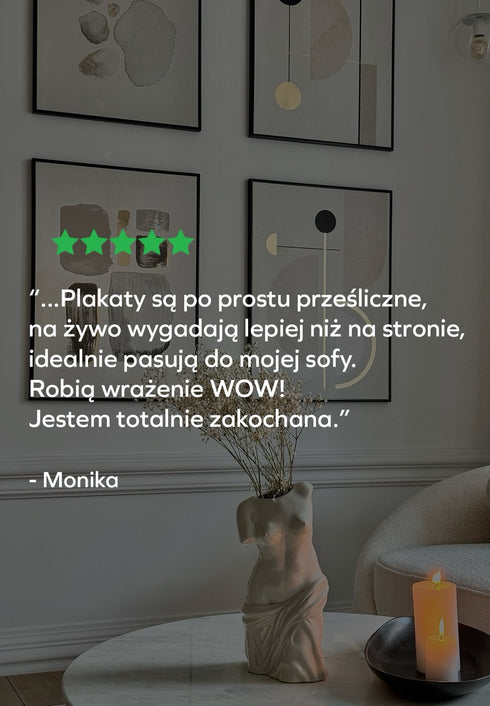 Kremowe Pociągnięcia Pędzlem Lewy Złoty Plakat 50x70cm