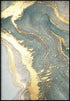 Miętowy Marmur Lewy Wzór Złoty Plakat 50x70cm
