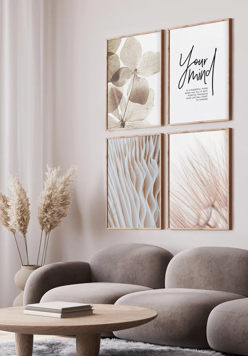 Delikatny Dmuchawiec Zestaw 4 Plakatów 50x70cm