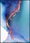 Niebieska farba Rose Gold Plakat 50x70cm