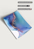 Niebieska farba Rose Gold Plakat 50x70cm