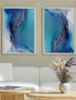 Niebieska farba Rose Gold Plakat 50x70cm
