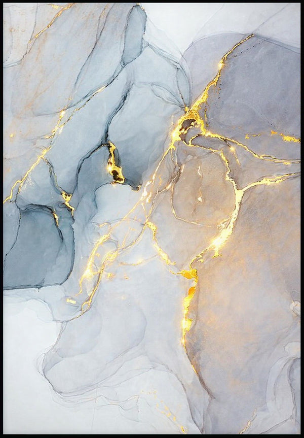 Pastelowe Akwarele Złoty Plakat 50x70cm