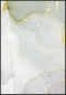 Szaro Pistacjowa Akwarela Prawy Złoty Plakat 50x70cm