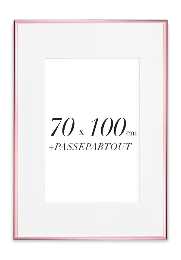 Ramka Rose Gold z Passe-Partout 70x100cm
