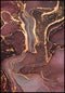 Rubin Minerał Lewy Rose Gold Plakat 50x70cm