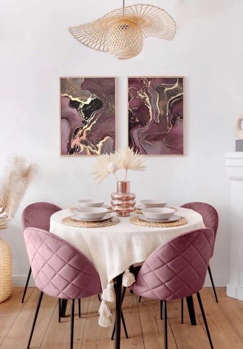 Rubin Minerał Lewy Rose Gold Plakat 50x70cm