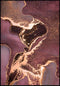 Rubin Minerał Prawy Rose Gold Plakat 50x70cm