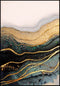 Turkusowa Farba Lewy Złoty Plakat 50x70cm