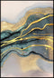 Turkusowa Farba Prawy Złoty Plakat 50x70cm