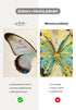 Turkusowy Motyl Lewy Złoty Plakat 50x70cm