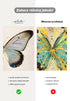 Turkusowy Motyl Prawy Złoty Plakat 50x70cm