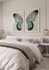 Turkusowy Motyl Prawy Złoty Plakat 50x70cm