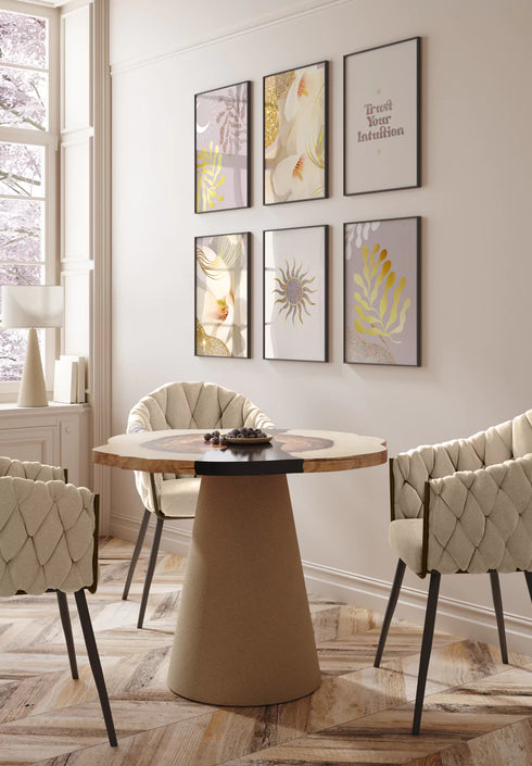 Złote Liście Złoty Plakat 50x70cm