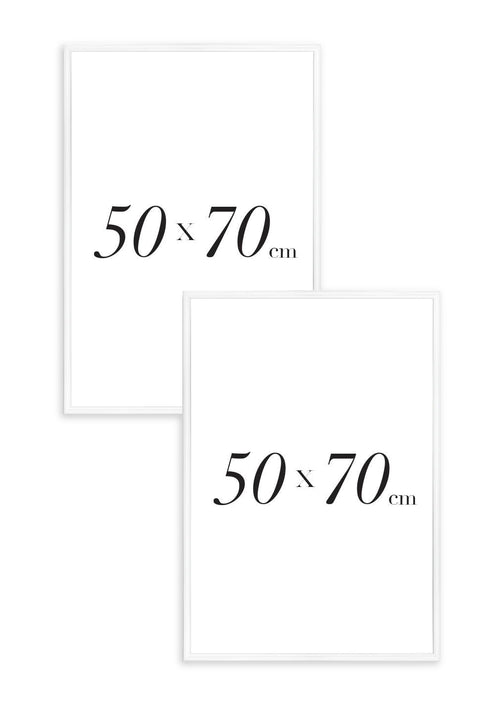 Zestaw 2 Białych Ramek 50x70cm